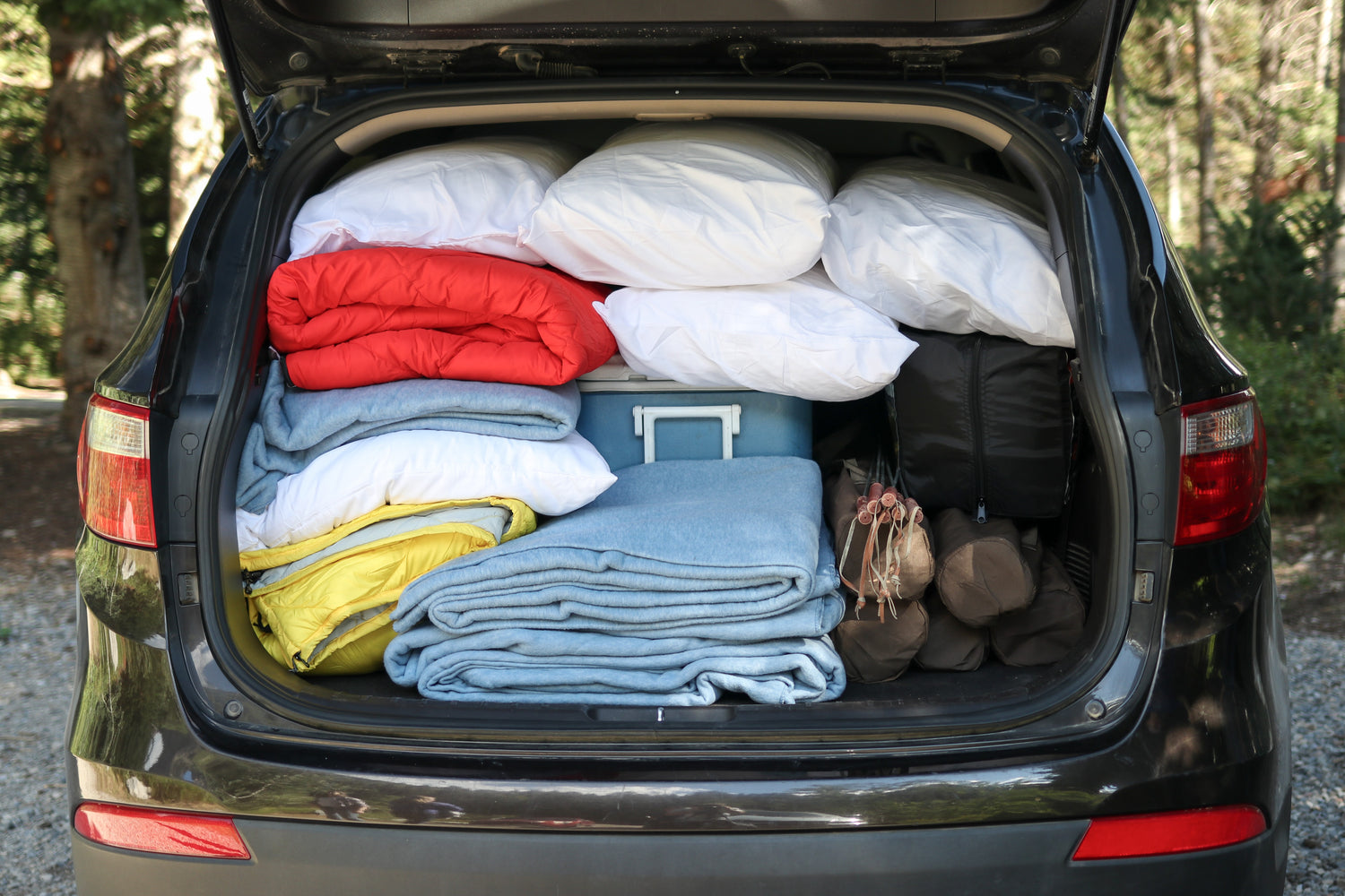 How packing a car typically looks. 